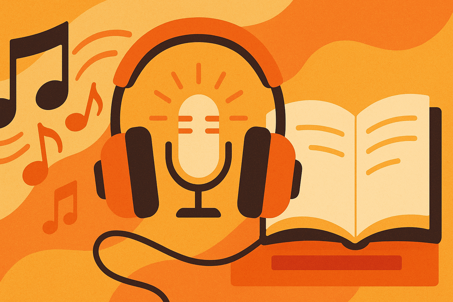 music, podcasts and books